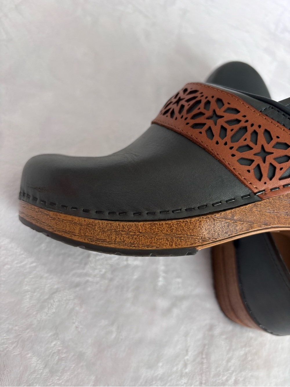 DANSKO Pavan Navy Full Grain Leather Professional Slip-On Clog--EUC--11 - Picture 4 of 15